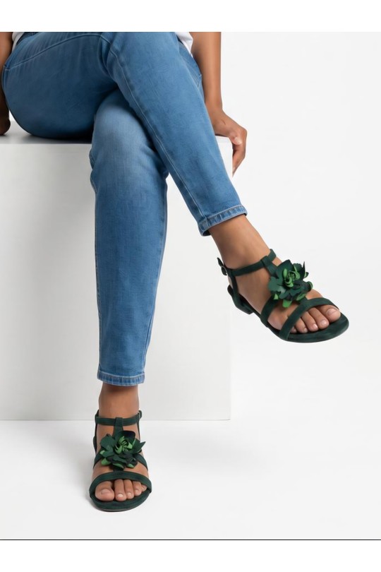 Sandals Shoes Green VALANCIANA FRL26-53 Efashion Paris
