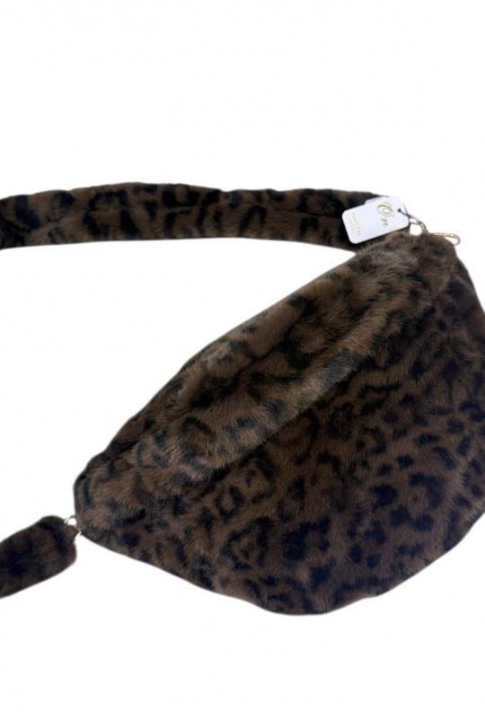 Fanny pack Bags Brown leopard ONYXO OD221B Efashion Paris