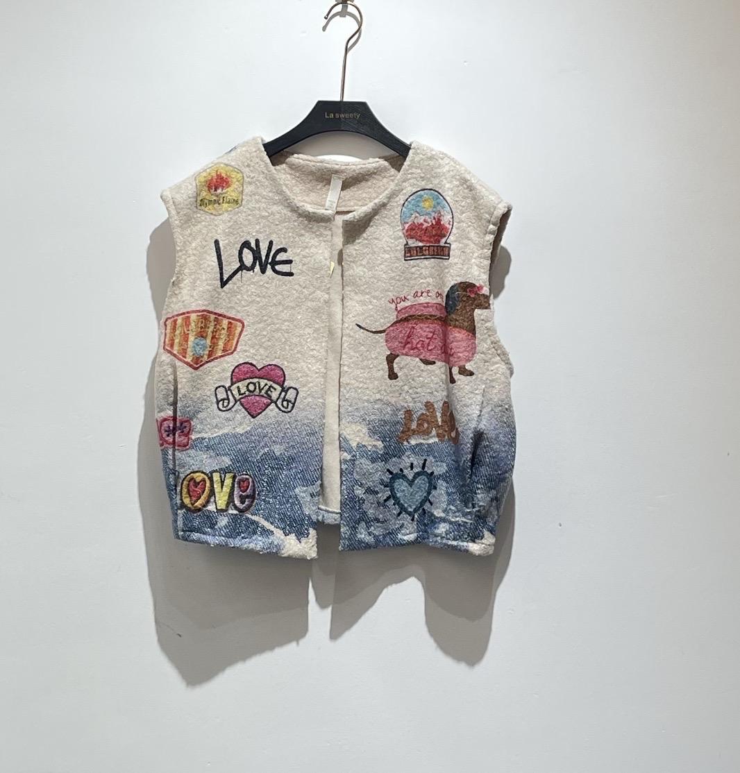 Gilets Femme Beige LA SWEETY 25663H #c Efashion Paris