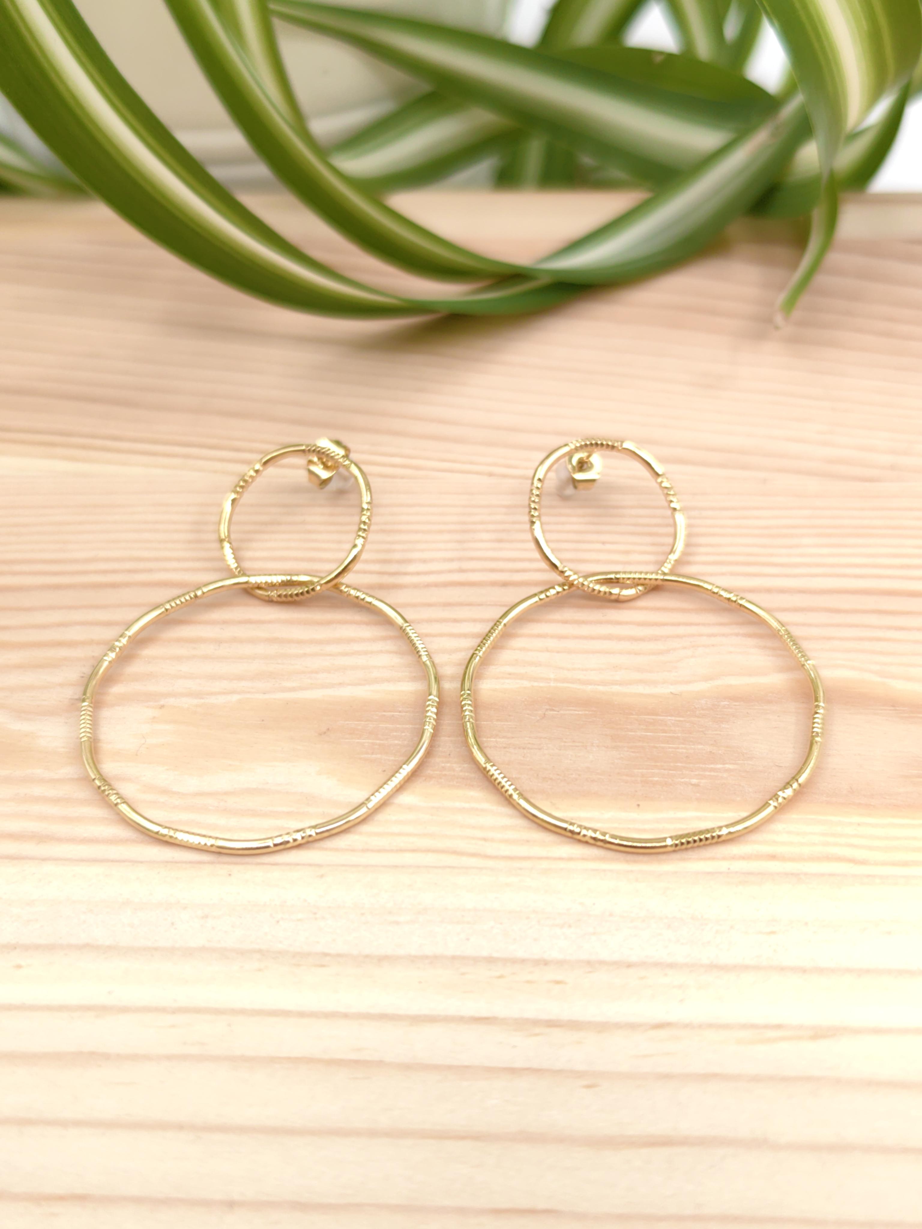 Boucles d'oreilles Accessoires Doré GLAM CHIC WF-E0397 #c Efashion Paris