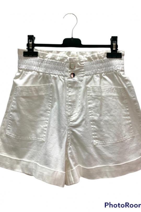 Shorts Femme Blanc GRACIELA SH7113-1 Efashion Paris