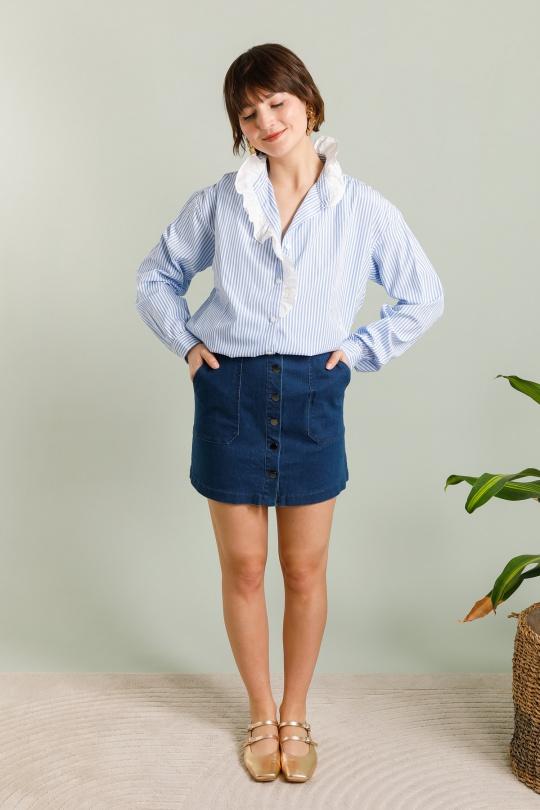 Gonne Donna Dark blue GRACIELA JP7219 Efashion Paris