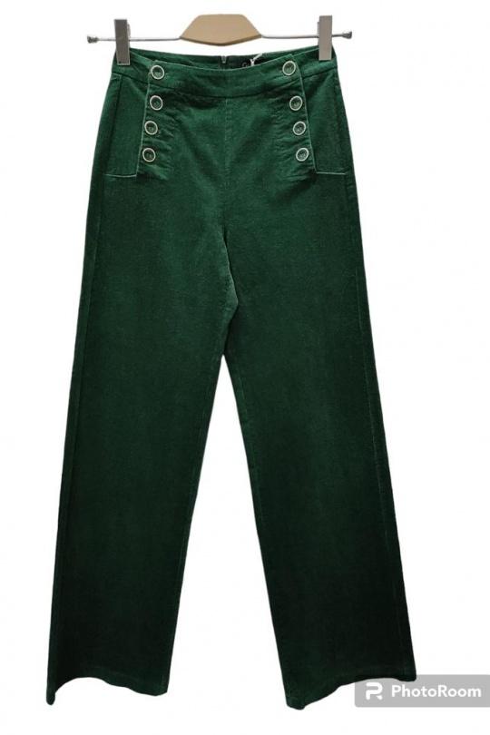 Pantalons Femme Vert sapin GRACIELA 9938 Efashion Paris