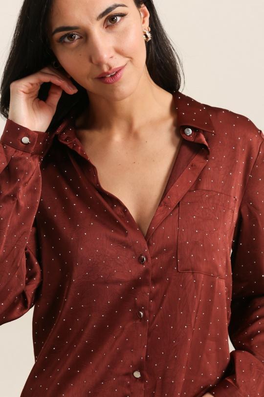 Shirts Women Burgundy GRACIELA CH03189 Efashion Paris