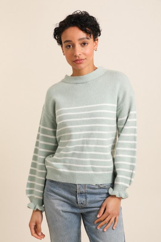 Jumpers Women Green water GRACIELA PU8210 Efashion Paris