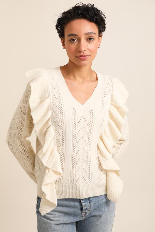 Jumpers Women Cream GRACIELA PSC031 Efashion Paris