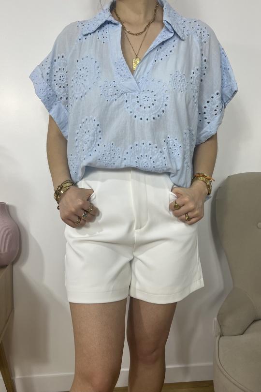 Blouses Women Sky blue GRACIELA 083713 Efashion Paris