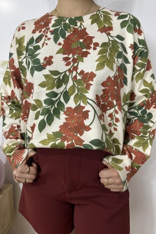 Pulls Femme Imprimé GRACIELA PU6368 Efashion Paris