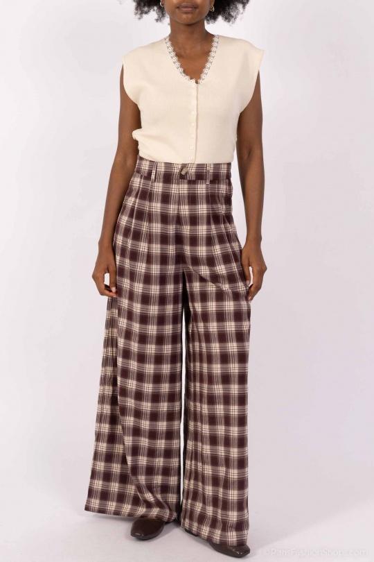 Trousers Women Eggplant GRACIELA 9805 Efashion Paris