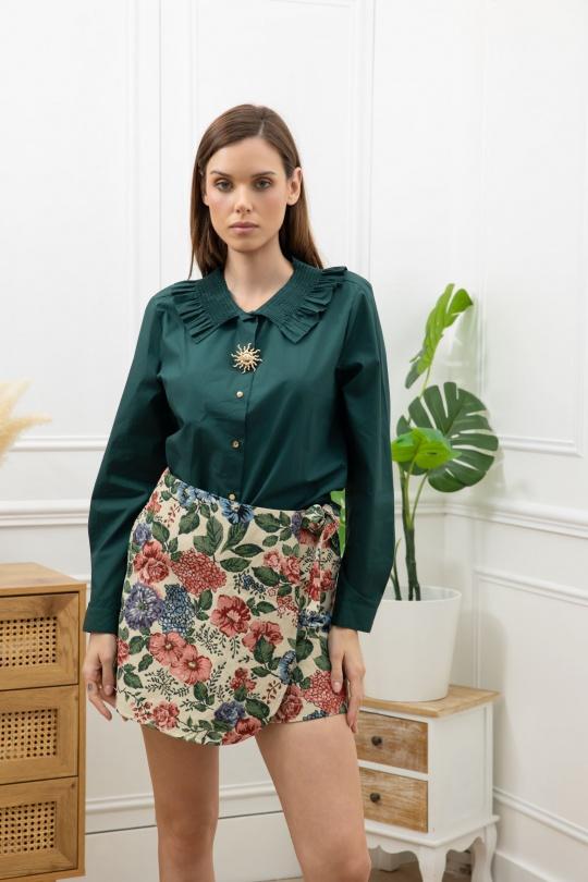 Shirts Women Deep green GRACIELA CH3507A Efashion Paris
