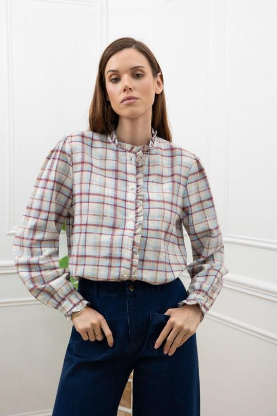 Chemises Femme Bleu ciel GRACIELA CH03210 Efashion Paris