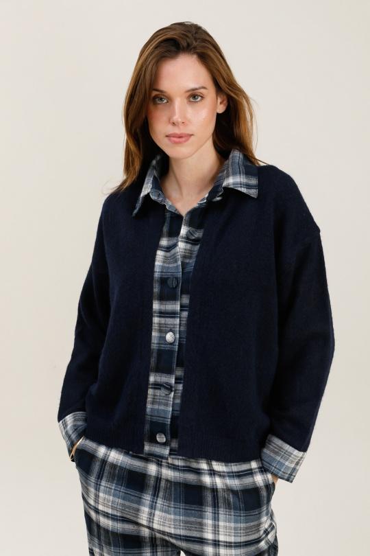 Cardigans Women Navy blue GRACIELA G6376 Efashion Paris