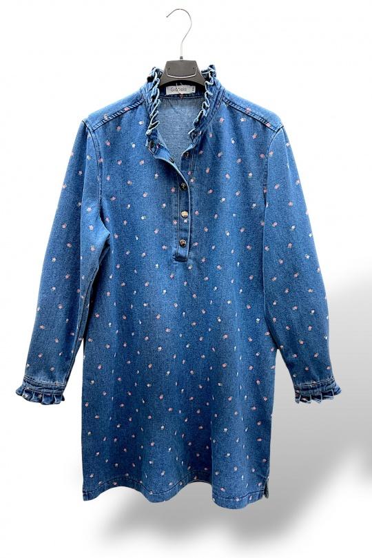 Robes courtes Femme Bleu ciel GRACIELA CH03538 Efashion Paris