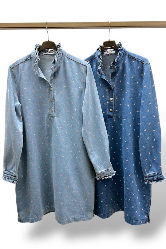 Robes courtes Femme Bleu ciel GRACIELA CH03538 Efashion Paris