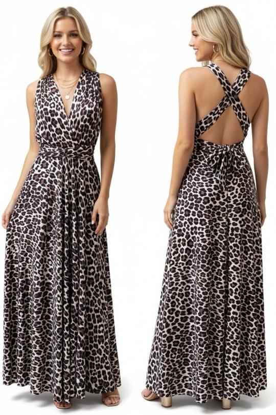 Robes longues Femme Leopard GRACIELA 53571LP Efashion Paris