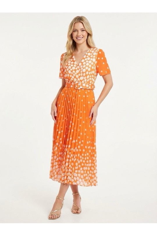 Robes mi-longues Femme Orange GRACIELA 11331a Efashion Paris