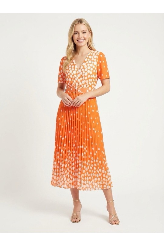 Robes mi-longues Femme Orange GRACIELA 11331a Efashion Paris
