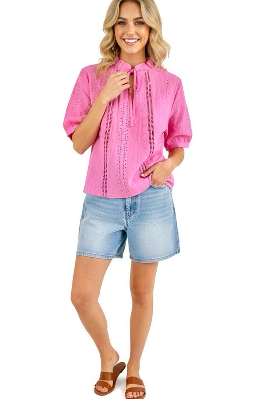 Blouses Femme Rose GRACIELA BL302 Efashion Paris