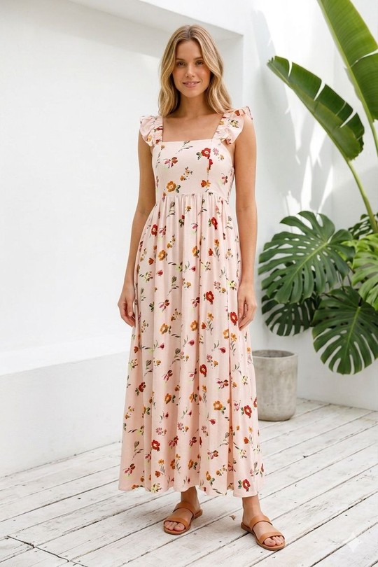 Robes longues Femme Rose GRACIELA RB9024 Efashion Paris