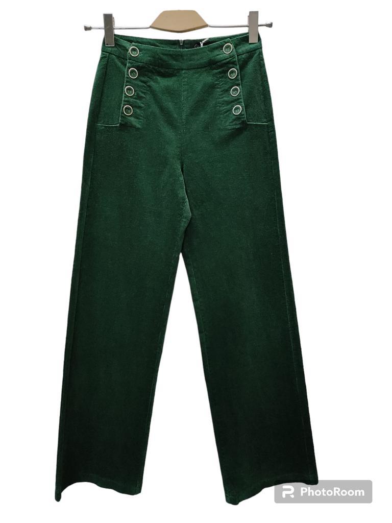 Pantalons Femme Vert sapin GRACIELA 9938 #c Efashion Paris