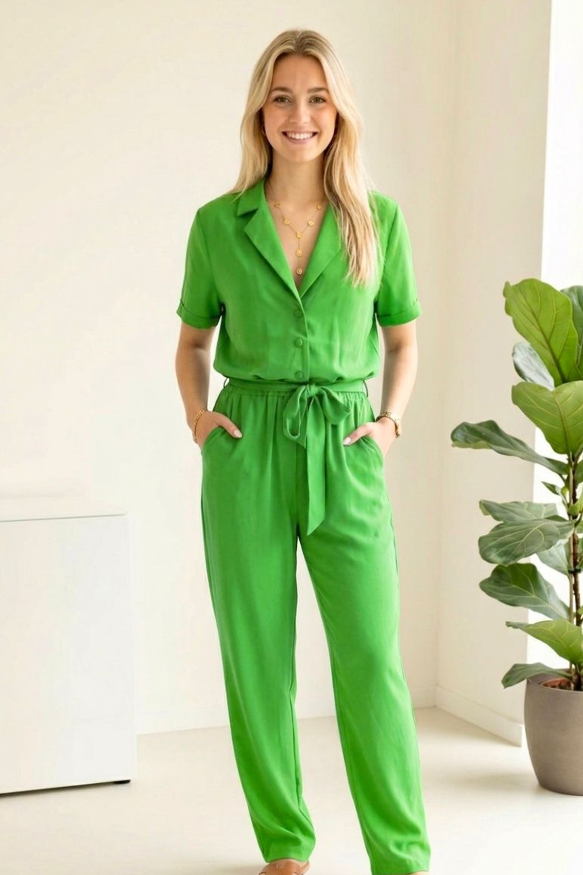 Combinaisons Femme Vert GRACIELA 9209CB #c Efashion Paris