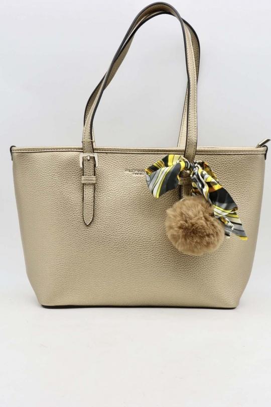 Cabas Maroquinerie Taupe/gris NANUCCI 2531 Efashion Paris