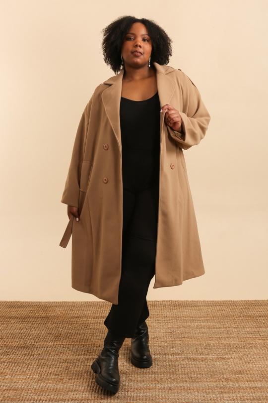 Coats Women Tan EMMA DORE 2665-1 Efashion Paris