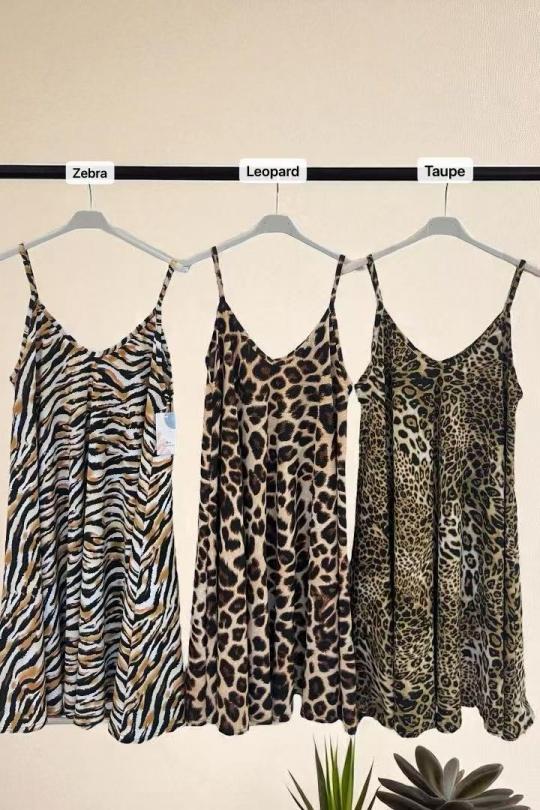 Robes mi-longues Femme Leopard EMMA DORE 737 Efashion Paris