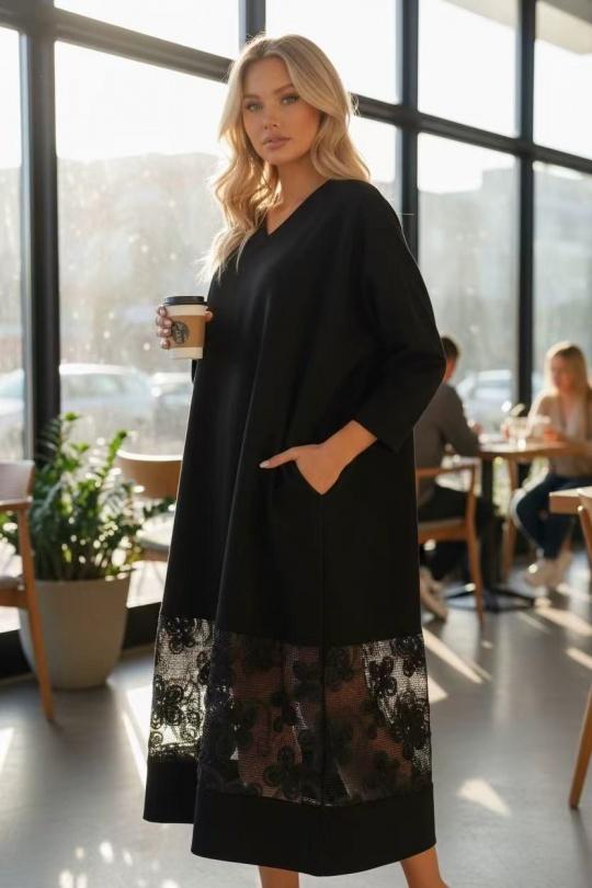 Robes longues Femme Noir EMMA DORE 51233 Efashion Paris