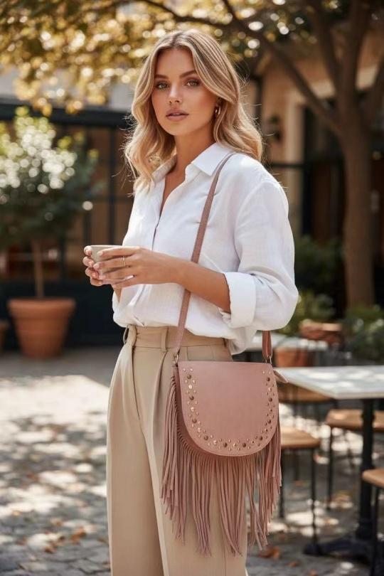 Sacs à bandoulière Maroquinerie Rose EMMA DORE XU590 Efashion Paris