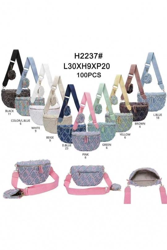 Sacs bananes Maroquinerie Couleurs mélangées EMMA DORE H2237 Efashion Paris