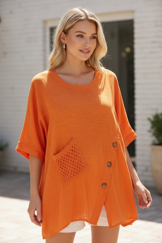 Tuniques Femme Orange EMMA DORE 26540 Efashion Paris