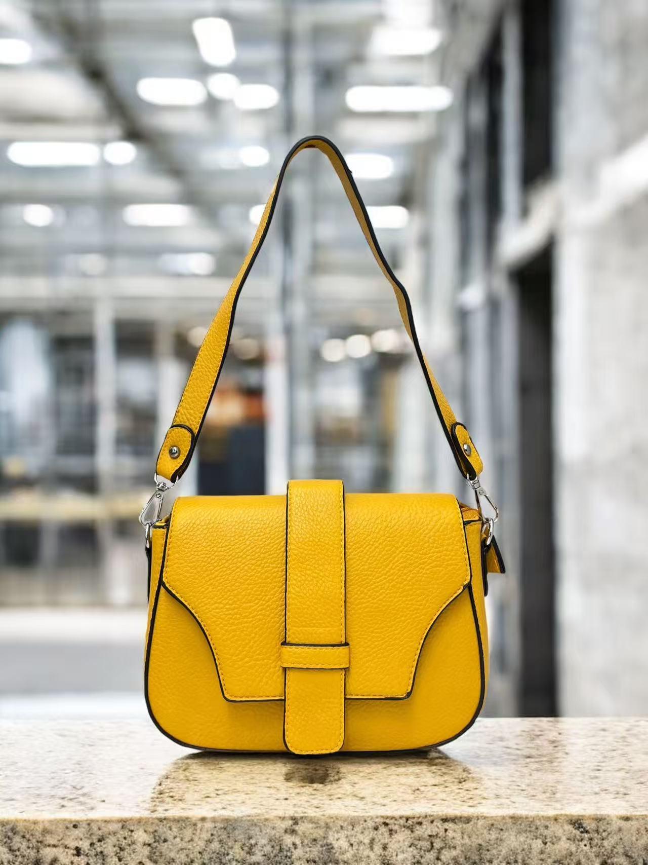 Sacs à bandoulière Maroquinerie Jaune EMMA DORE 61118-1 #c Efashion Paris