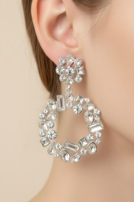 Earings Accessories Silver Joli .B BO-183-100 Efashion Paris