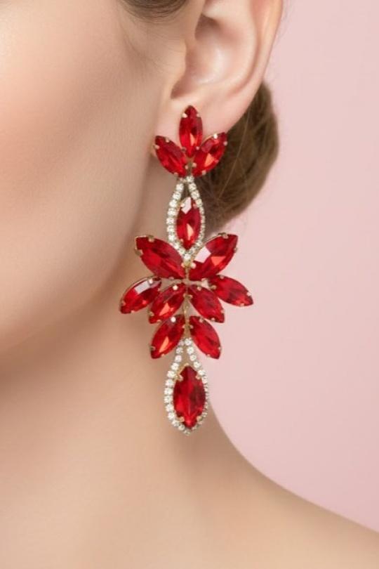 Earings Accessories Red Joli .B BO-159-23841 Efashion Paris