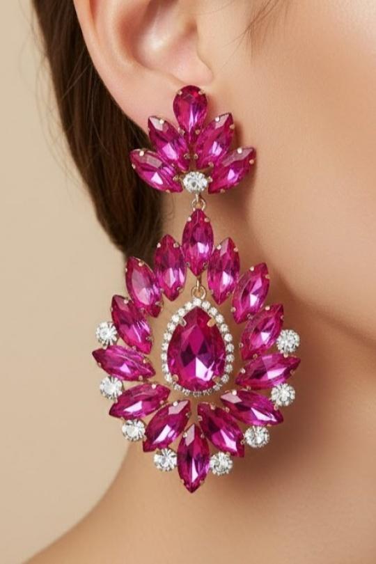 Earings Accessories FUCHSIA Joli .B BO-321-B3059 Efashion Paris