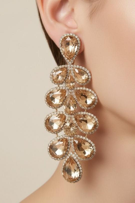 Earings Accessories Champagne Joli .B BO-321-B3099 Efashion Paris