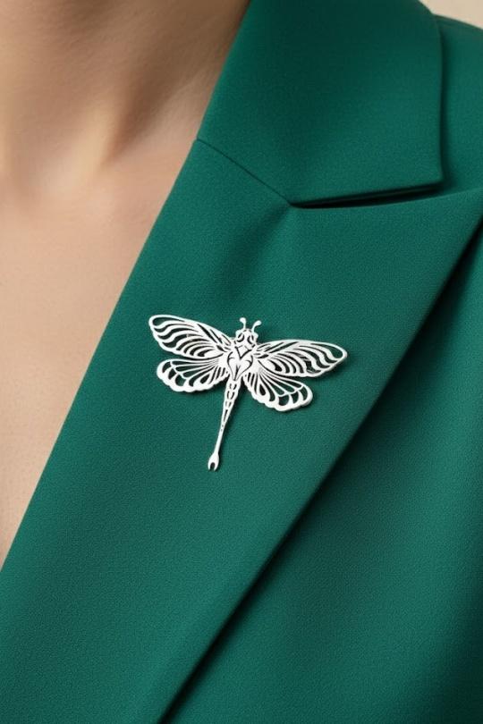 Brooches Accessories Silver Joli .B BRO-744-05 Efashion Paris