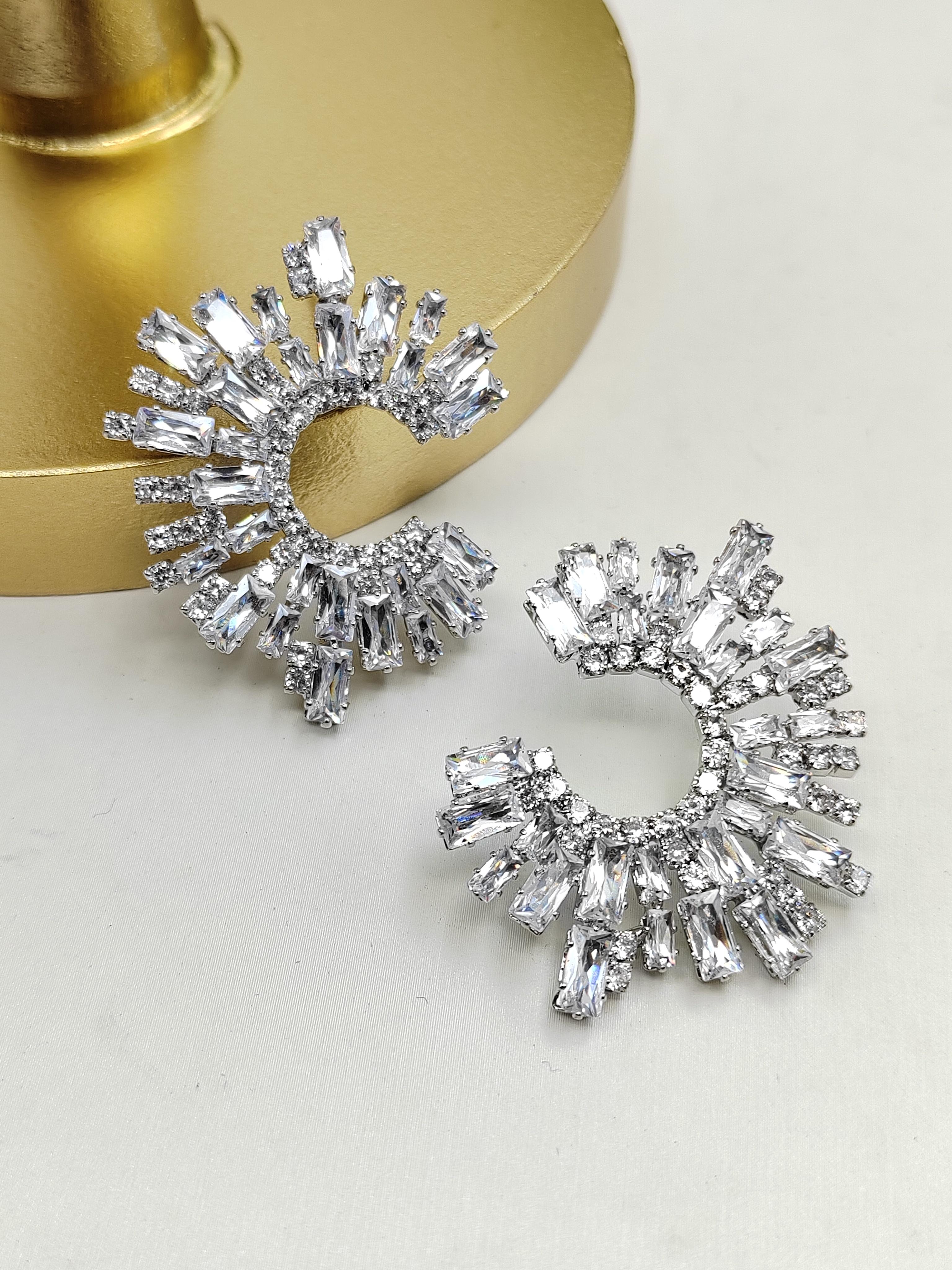 Earings Accessories Silver Joli .B BO-506-498 #c Efashion Paris