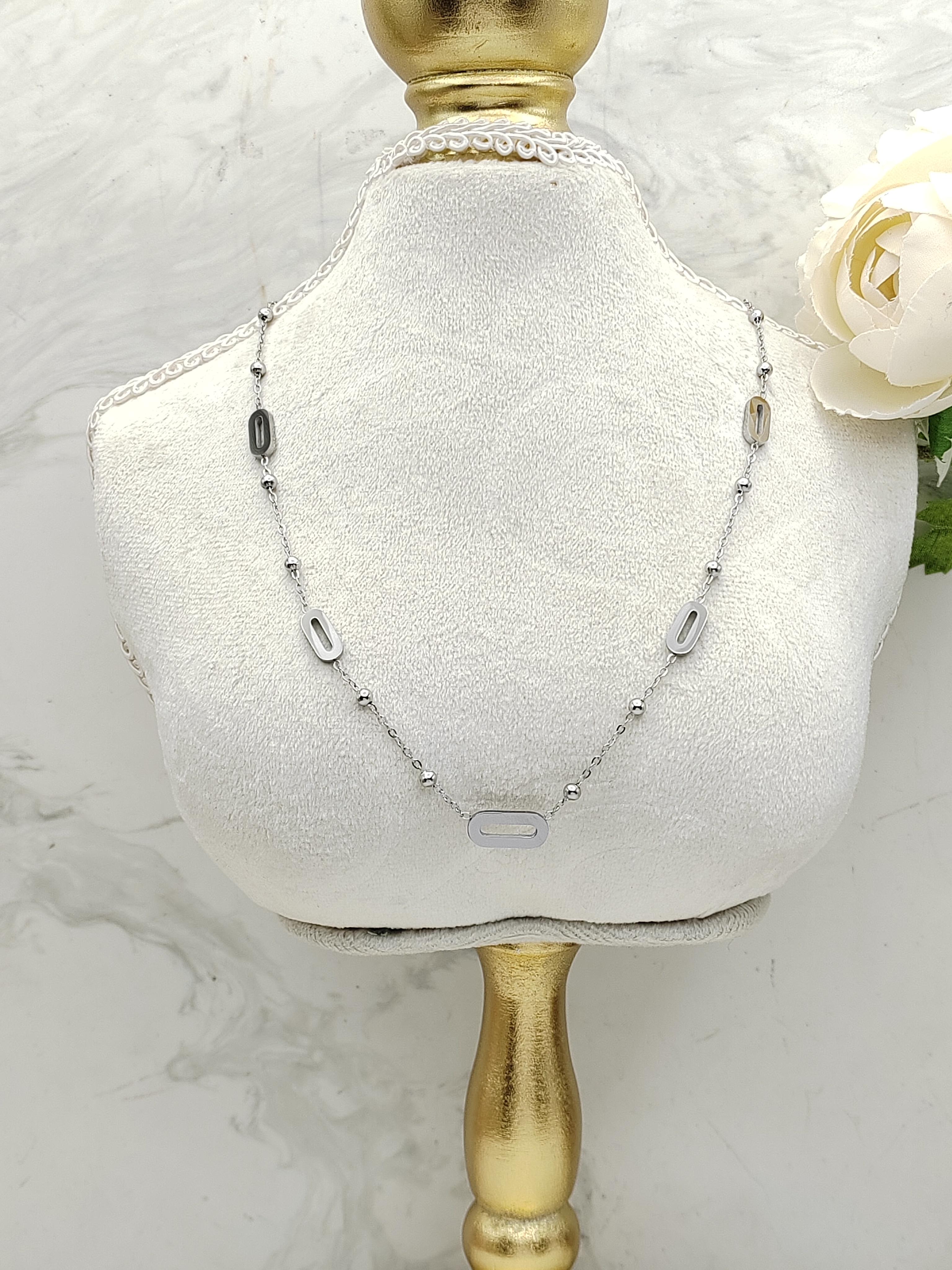 Necklaces Accessories Silver Joli .B CO-103-AA3592-A #c Efashion Paris