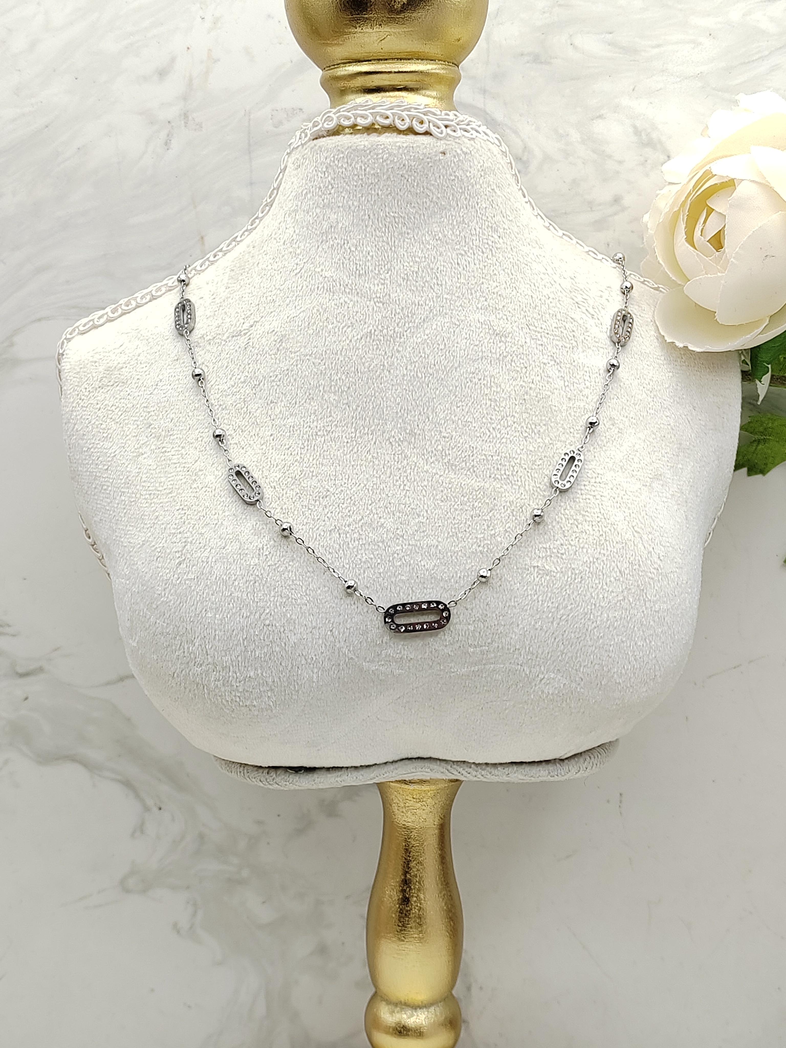 Colliers Accessoires Argent Joli .B CO-103-AA3592 #c Efashion Paris