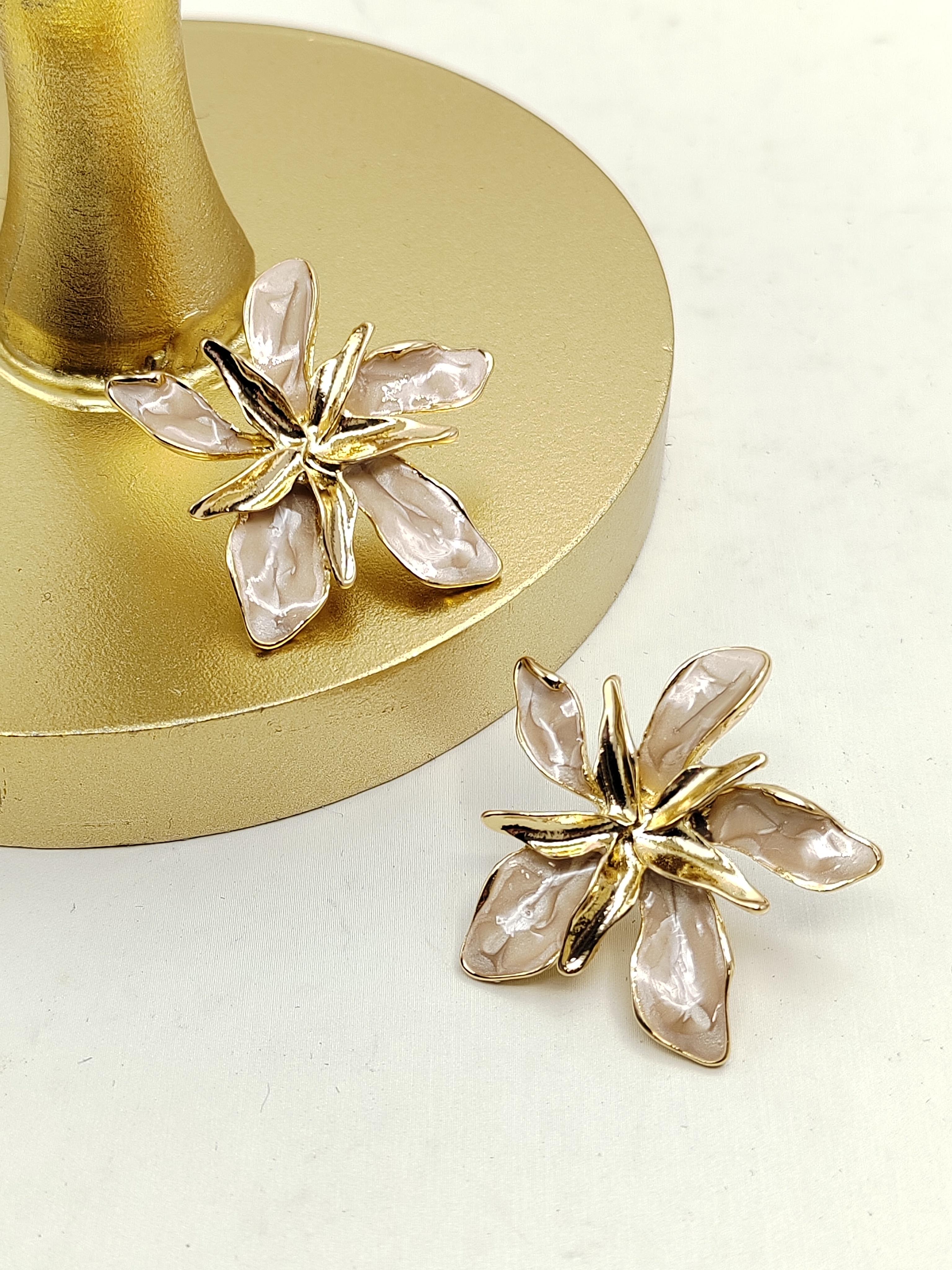 Pendientes Complementos Beige Joli .B BO-183-168 #c Efashion Paris