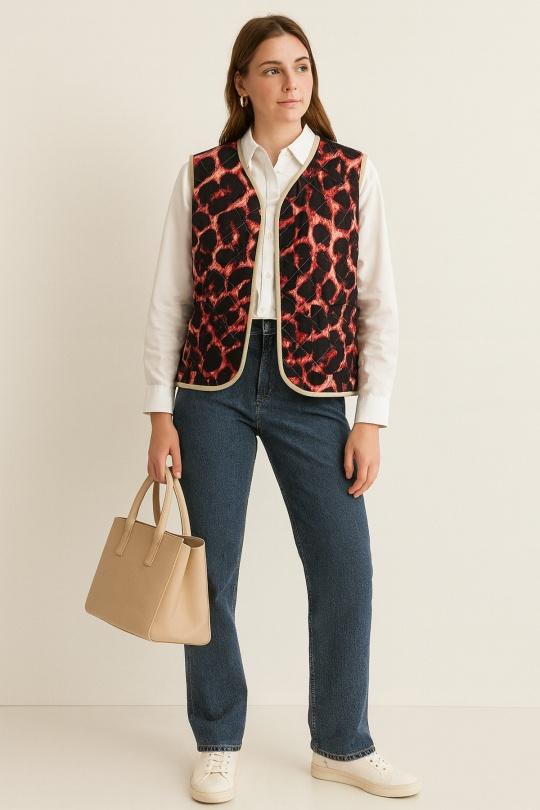 Cardigan Donna Red victoria&isaac GIA044LEO Efashion Paris