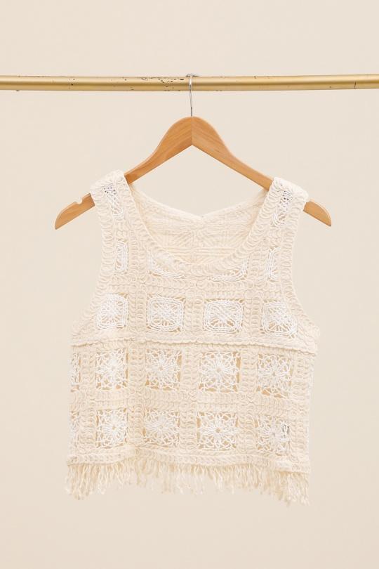 Vests Women White PEPOUZ PT2520 Efashion Paris