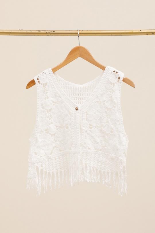 Tops Women White PEPOUZ PT2515 Efashion Paris