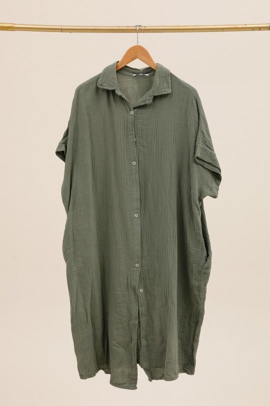 Midi dresses Women Khaki PEPOUZ PR2533 Efashion Paris