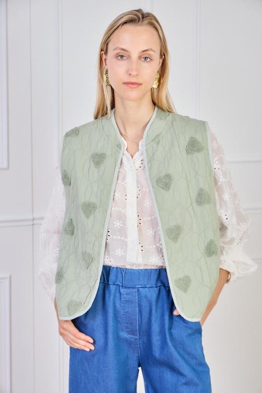 Gilets Femme Kaki PEPOUZ PG2518 Efashion Paris