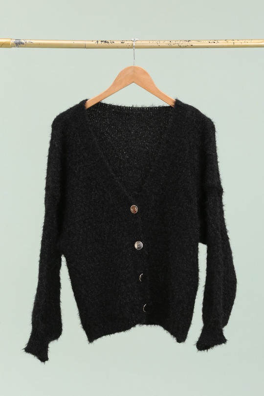 Gilets Femme Noir PEPOUZ  PG2520 Efashion Paris