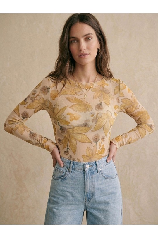 Tops Women Yellow PEPOUZ PT2632 Efashion Paris