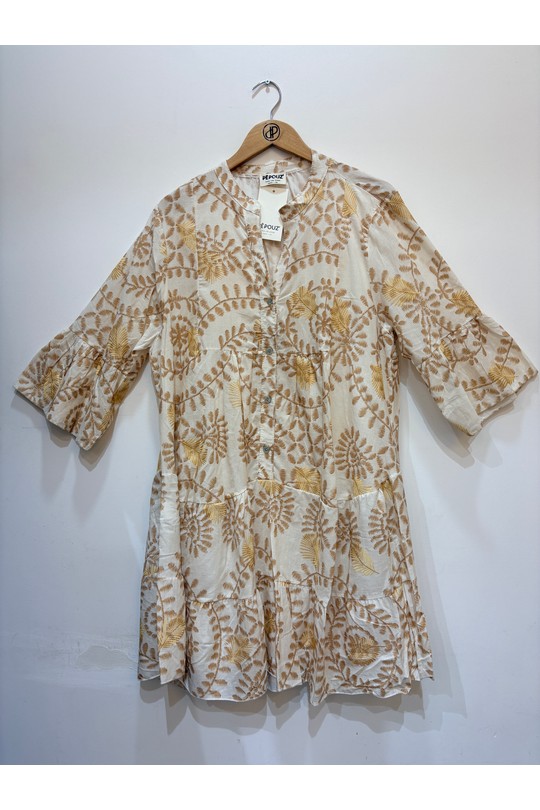 Robes courtes Femme Beige PEPOUZ PR2619 Efashion Paris